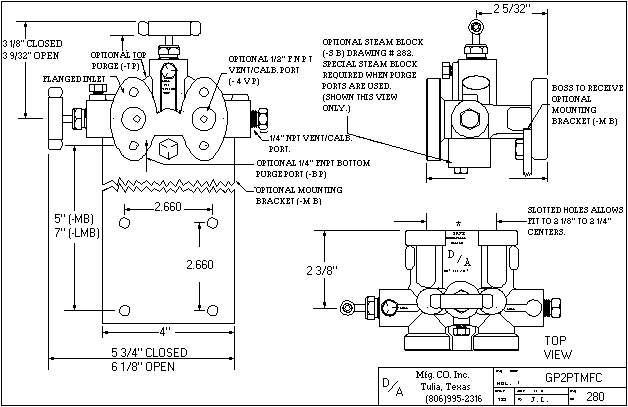 GP2PTMFC Outline Drawing